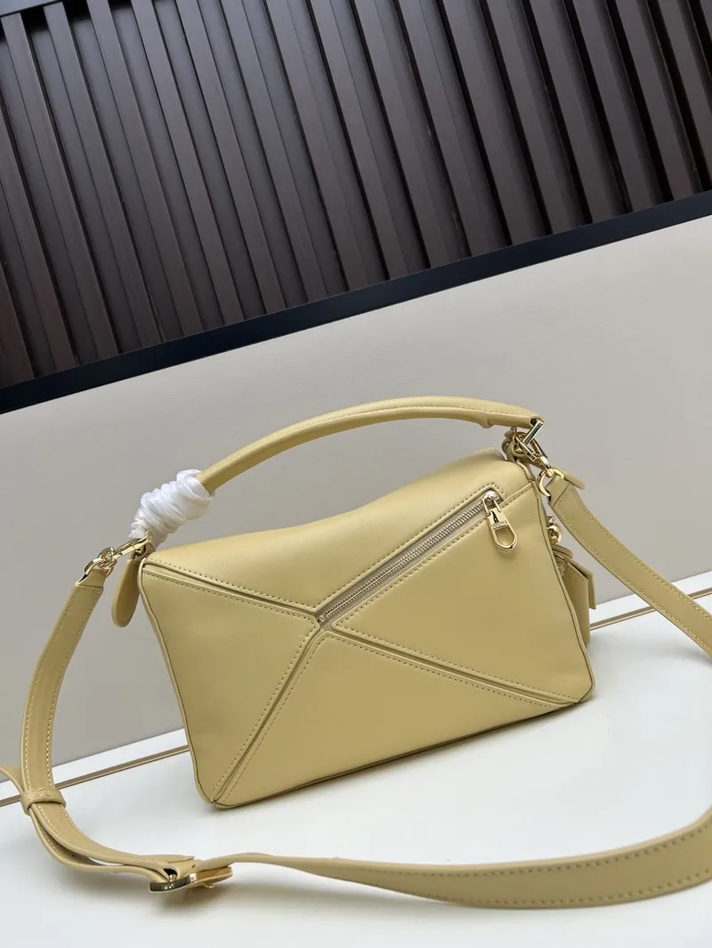 Loewe Pale Yellow Puzzle Handbag 250505 - Image 3