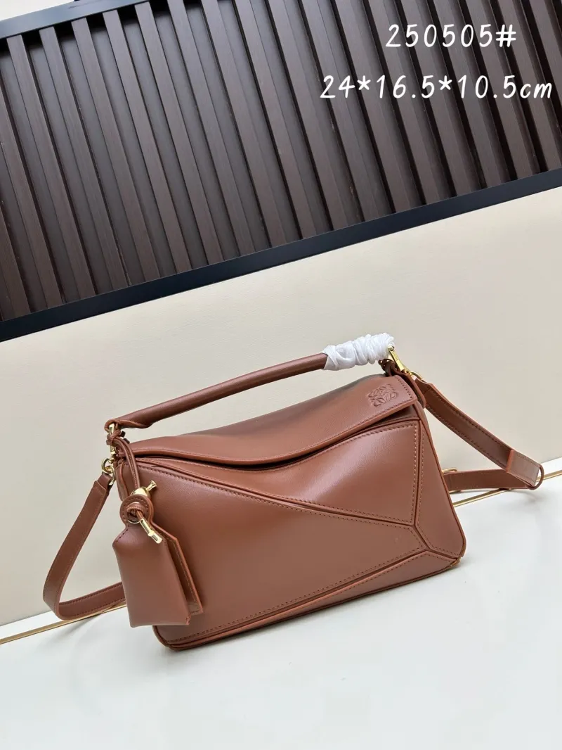 LOEWE Brown Leather Crossbody Handbag 250505