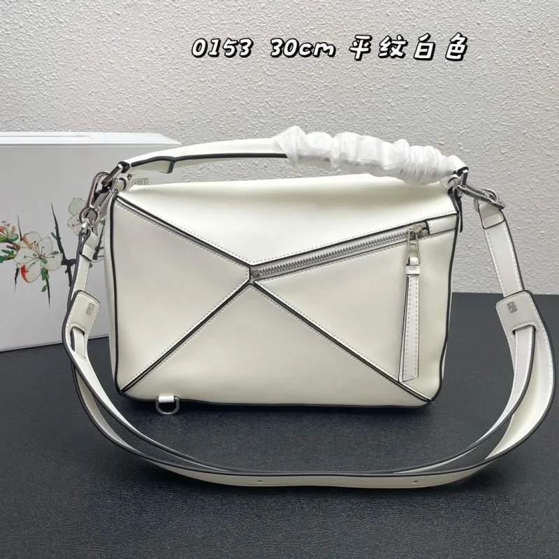 Alternative view of Loewe 0153 White 30cm Puzzle Handbag