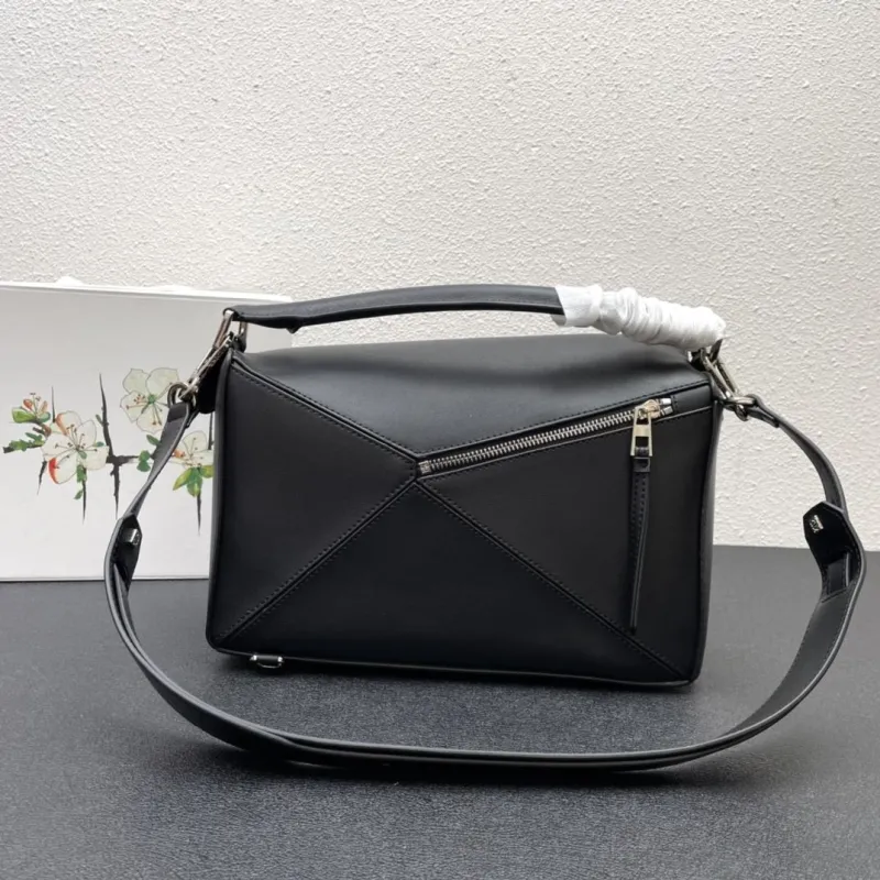 Alternative view of Loewe Black Leather Puzzle Handbag