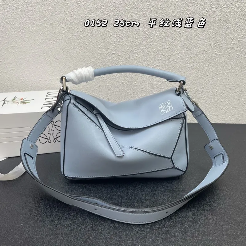 Alternative view of LOEWE Light Blue Puzzle Handbag 25cm 0152
