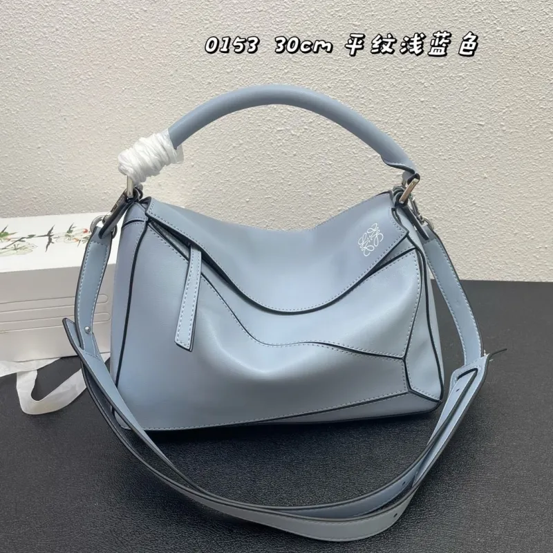 Alternative view of Loewe 0153 Light Blue 30cm Puzzle Handbag