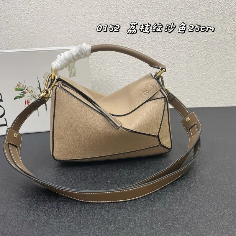 Alternative view of Loewe Grained Leather Puzzle Bag Sand Color 25cm