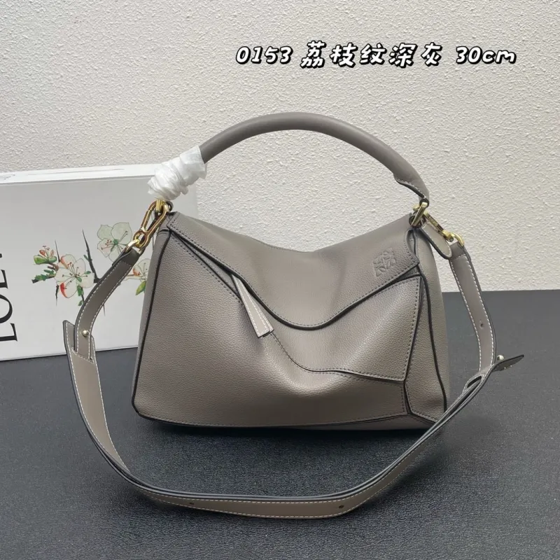 Alternative view of Loewe Puzzle Dark Gray Handbag 30cm 0153