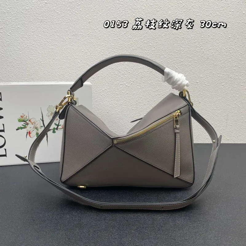 Loewe Puzzle Dark Gray Handbag 30cm 0153 - Image 3