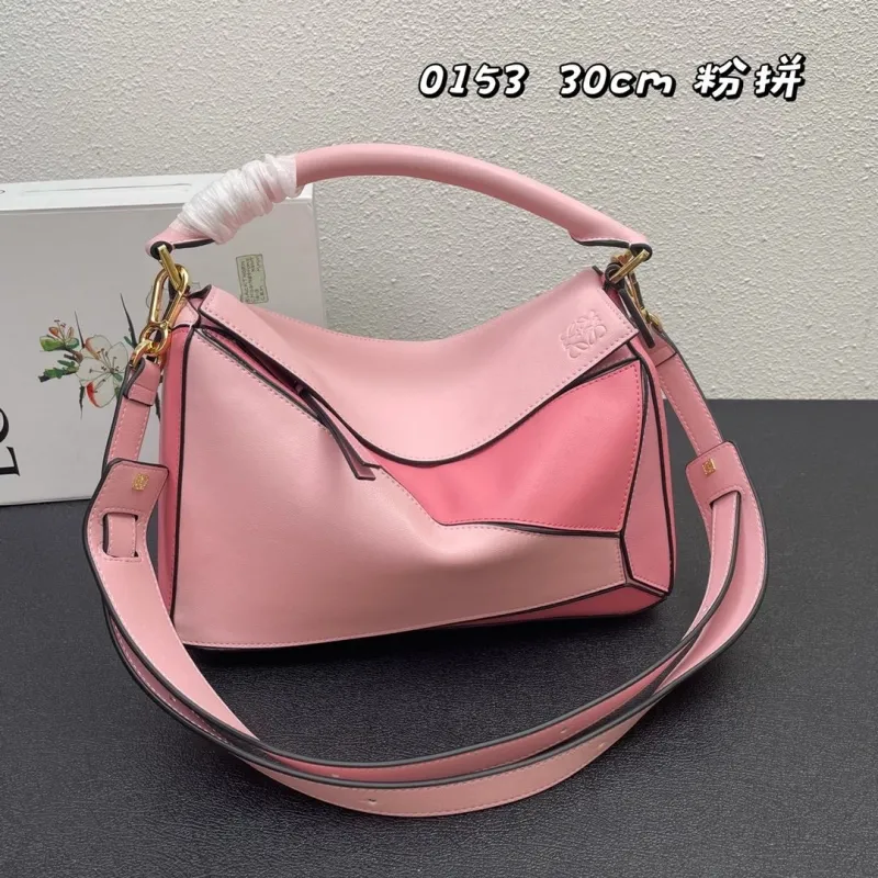 Alternative view of Loewe 0153 30cm Pink Puzzle Shoulder Bag