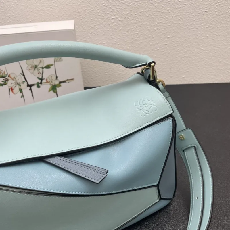 Loewe 0153 30cm Blue Patchwork Puzzle Bag - Image 5