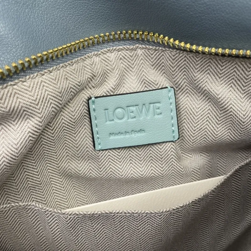 Loewe 0153 30cm Blue Patchwork Puzzle Bag - Image 9