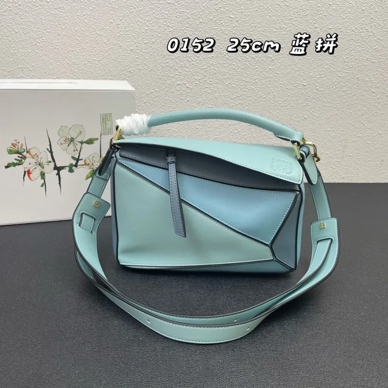 Loewe 0152 25cm Blue Puzzle Bag