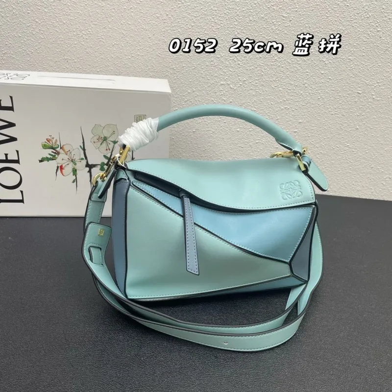 Alternative view of Loewe 0152 25cm Blue Puzzle Bag