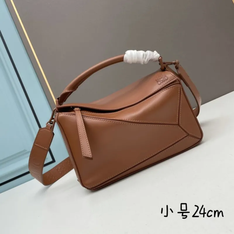 Loewe Small Brown Leather Crossbody Bag
