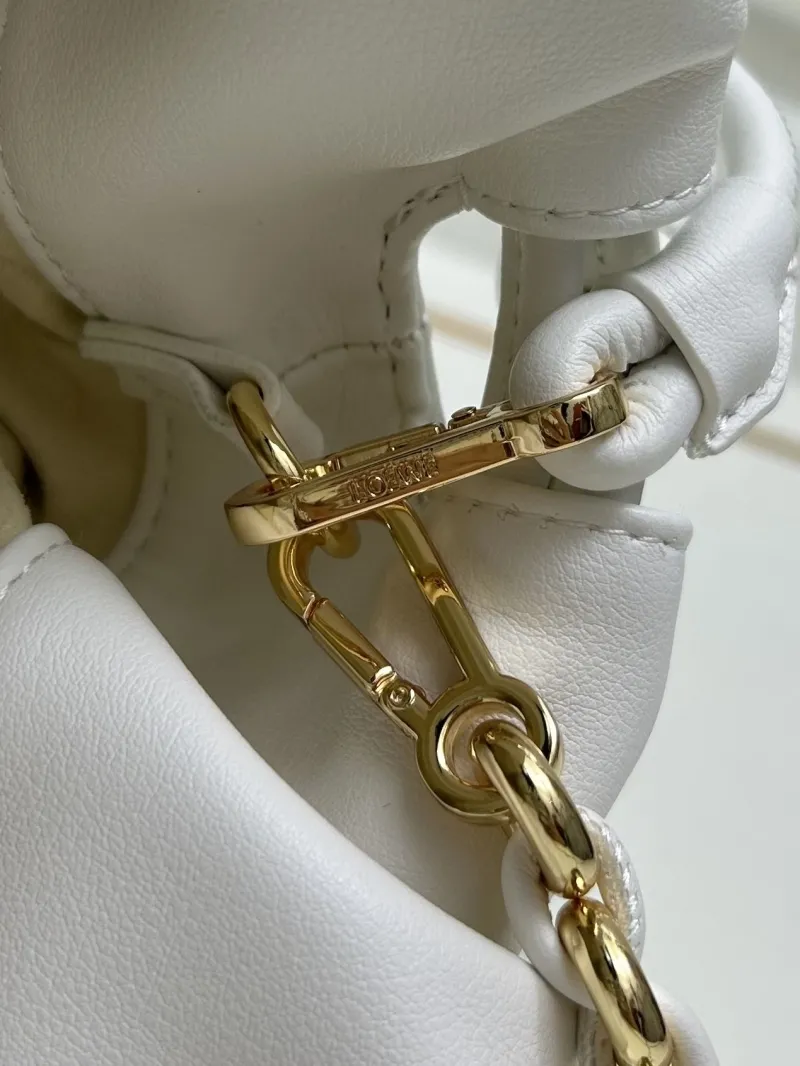 LOEWE White Drawstring Bucket Bag H03121 - Image 8