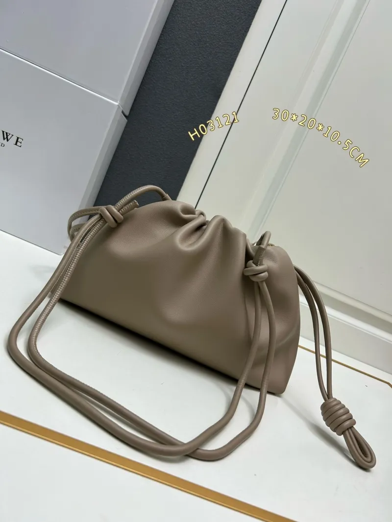 Alternative view of Loewe Taupe Drawstring Bucket Bag H03121