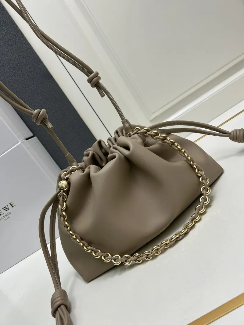 Loewe Taupe Drawstring Bucket Bag H03121 - Image 6