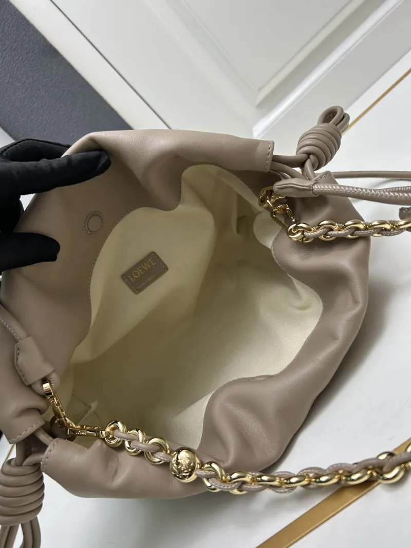 Loewe Taupe Drawstring Bucket Bag H03121 - Image 9