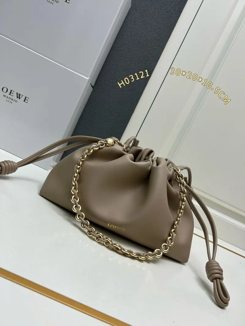 Alternative view of Loewe H03121 Drawstring Chain Bucket Bag