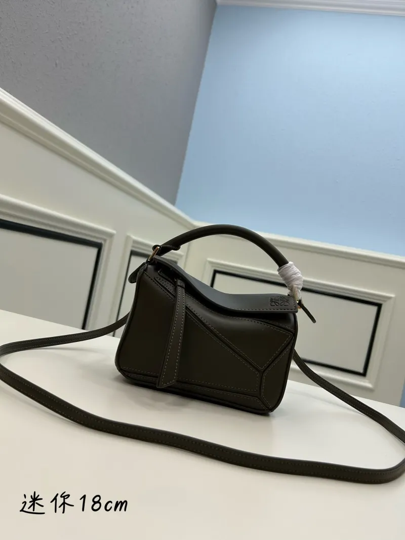 Loewe 850 Mini 18cm Dark Green Crossbody Handbag