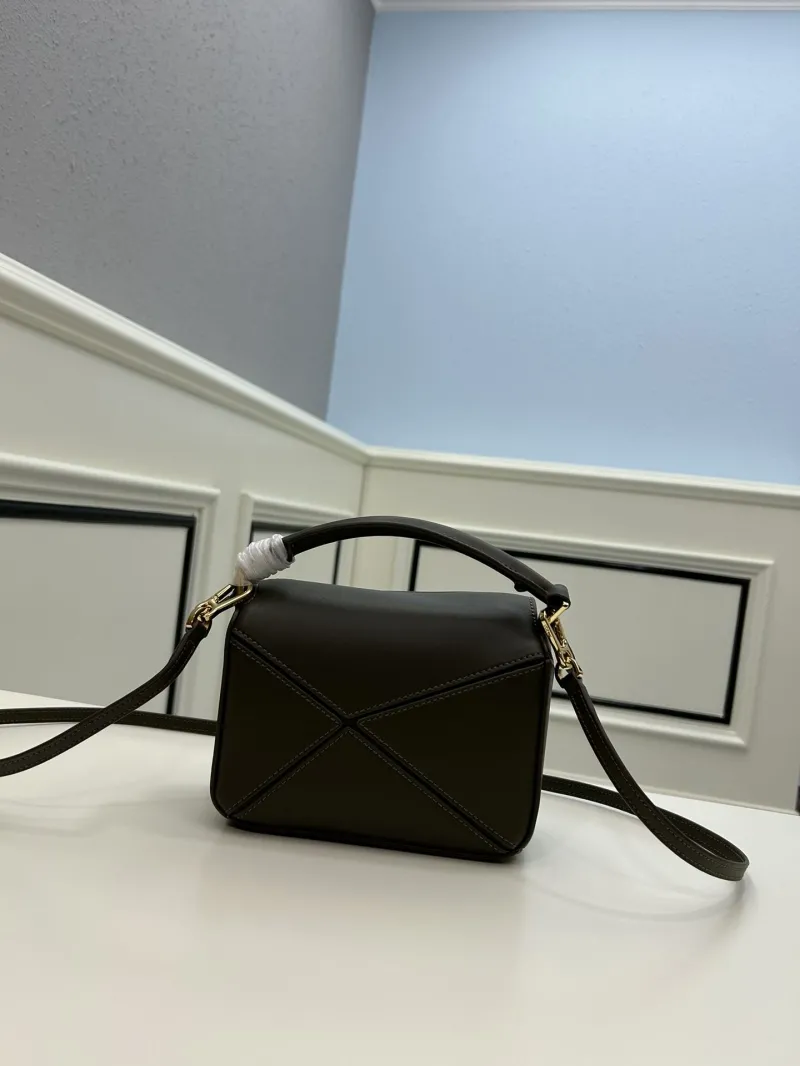 Loewe 850 Mini 18cm Dark Green Crossbody Handbag - Image 3