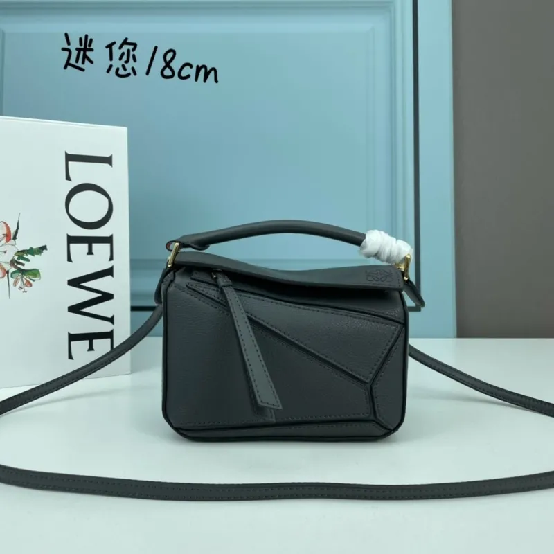 LOEWE Mini 18cm Dark Gray Crossbody Bag 853
