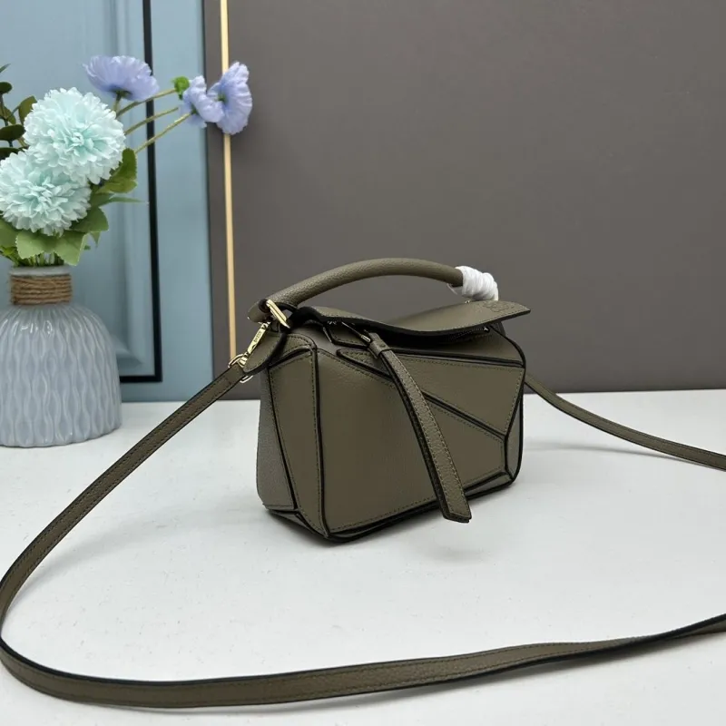 Alternative view of Loewe Mini Puzzle Crossbody Bag 855 Olive Green