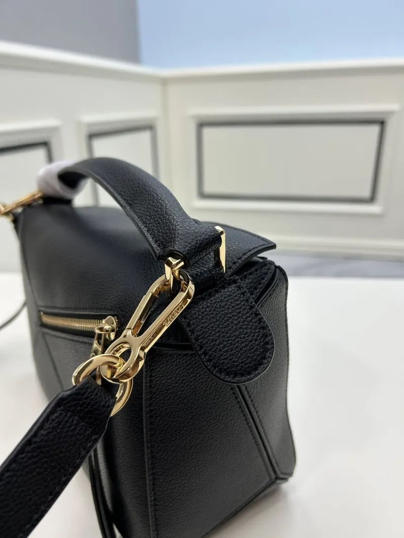 Loewe Small Black Leather Crossbody Bag 863 - Image 5