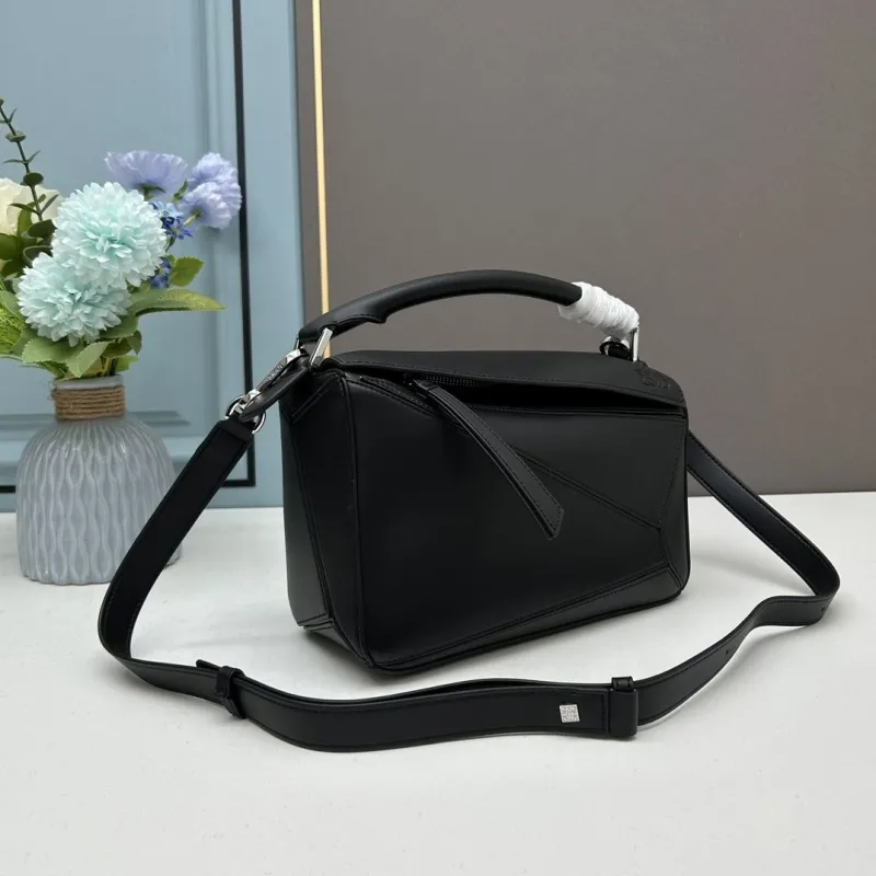 Alternative view of Loewe Small Black Leather Crossbody Handbag 24cm