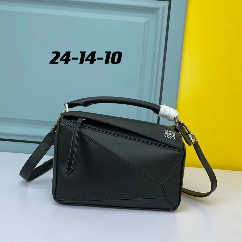 Loewe Black Leather Handle Crossbody Bag 868