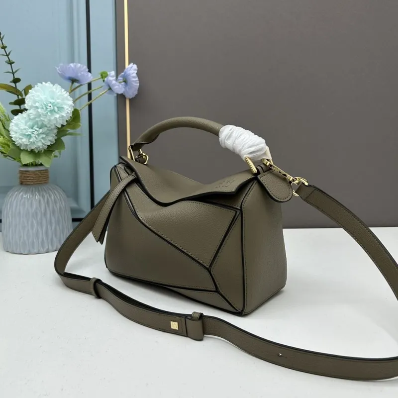 Alternative view of Loewe Khaki Leather Puzzle Crossbody Handbag 870