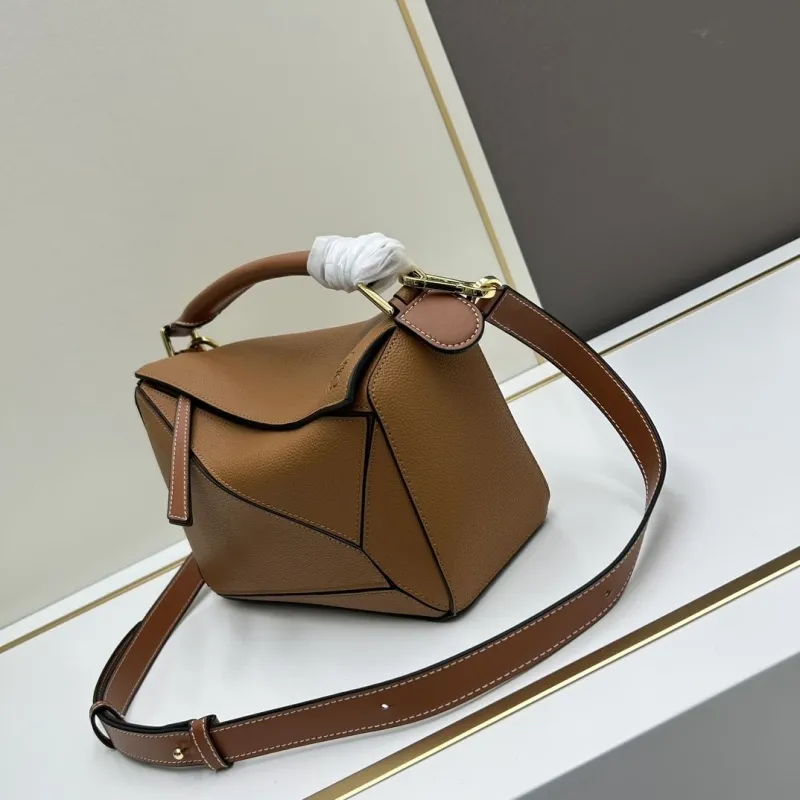 Alternative view of Loewe Small 24cm Brown Puzzle Shoulder Bag 874