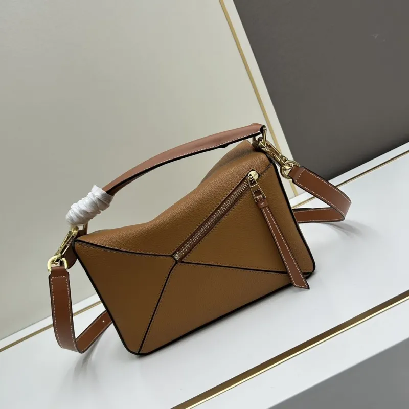 Loewe Small 24cm Brown Puzzle Shoulder Bag 874 - Image 3