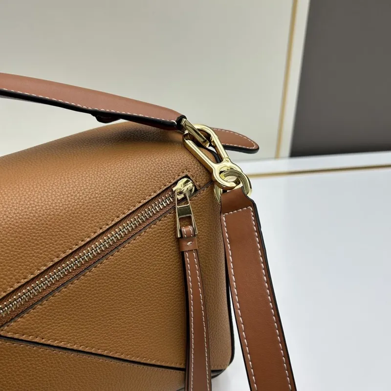 Loewe Small 24cm Brown Puzzle Shoulder Bag 874 - Image 6