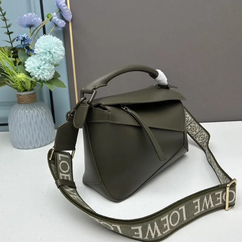 Alternative view of LOEWE Olive Green Puzzle Crossbody Bag 24cm