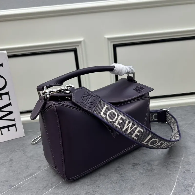 Alternative view of LOEWE Dark Purple Puzzle Crossbody Bag 24cm S21