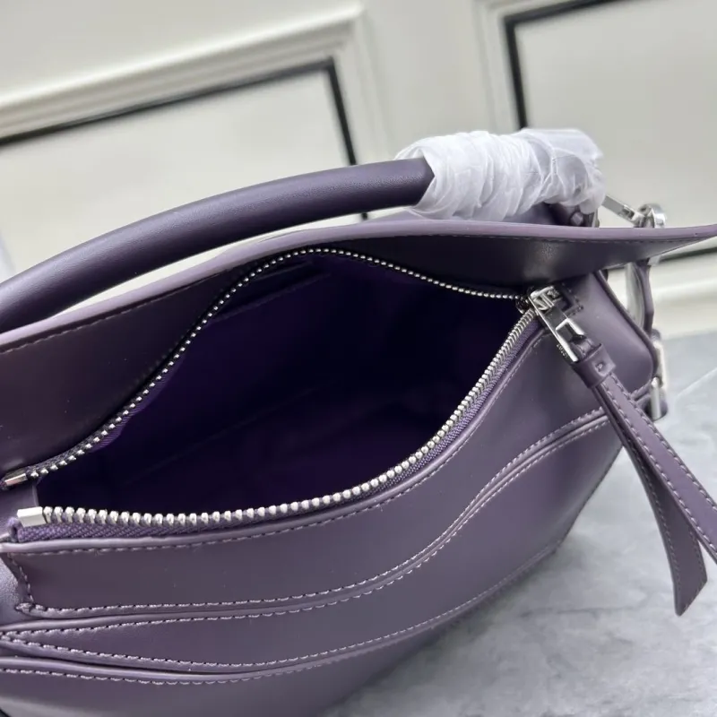 LOEWE Dark Purple Puzzle Crossbody Bag 24cm S21 - Image 7