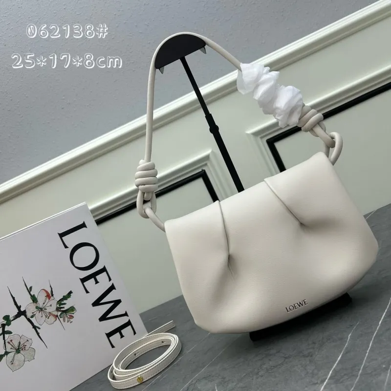 LOEWE Cream White Knot Shoulder Bag 062138