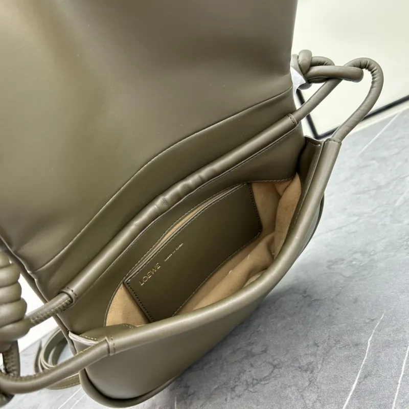 LOEWE Olive Green Shoulder Bag 062138 - Image 7