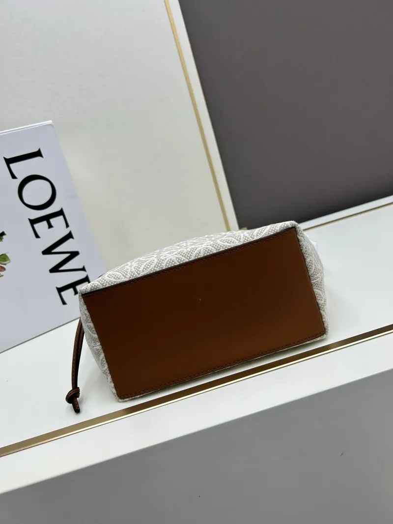 Beige LOEWE Anagram Hobo Shoulder Bag 652104 - Image 4