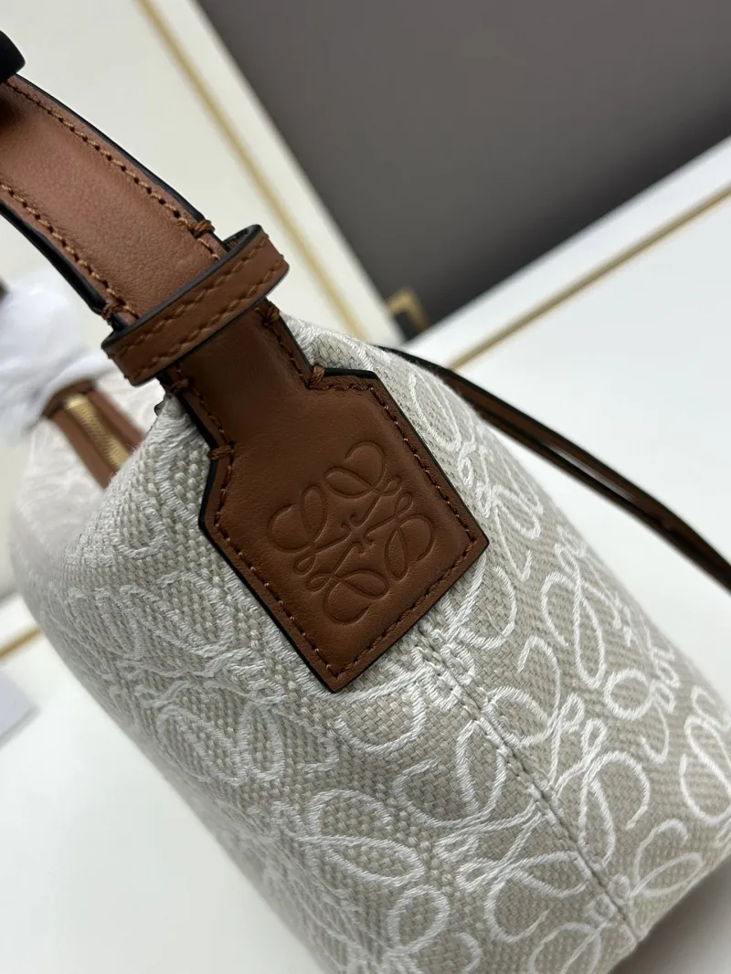 Beige LOEWE Anagram Hobo Shoulder Bag 652104 - Image 5