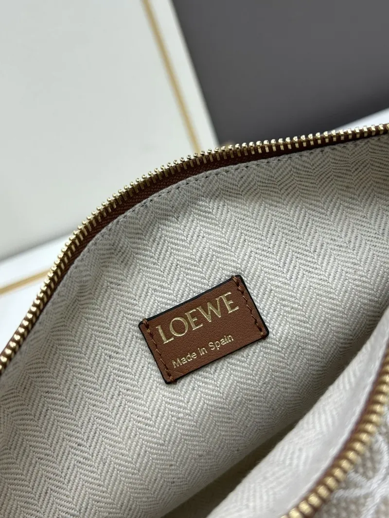 Beige LOEWE Anagram Hobo Shoulder Bag 652104 - Image 8