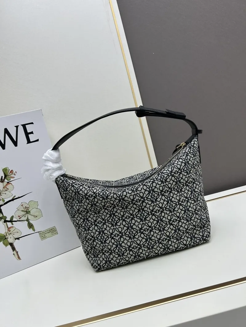 Loewe 652103 Black Monogram Hobo Bag - Image 3