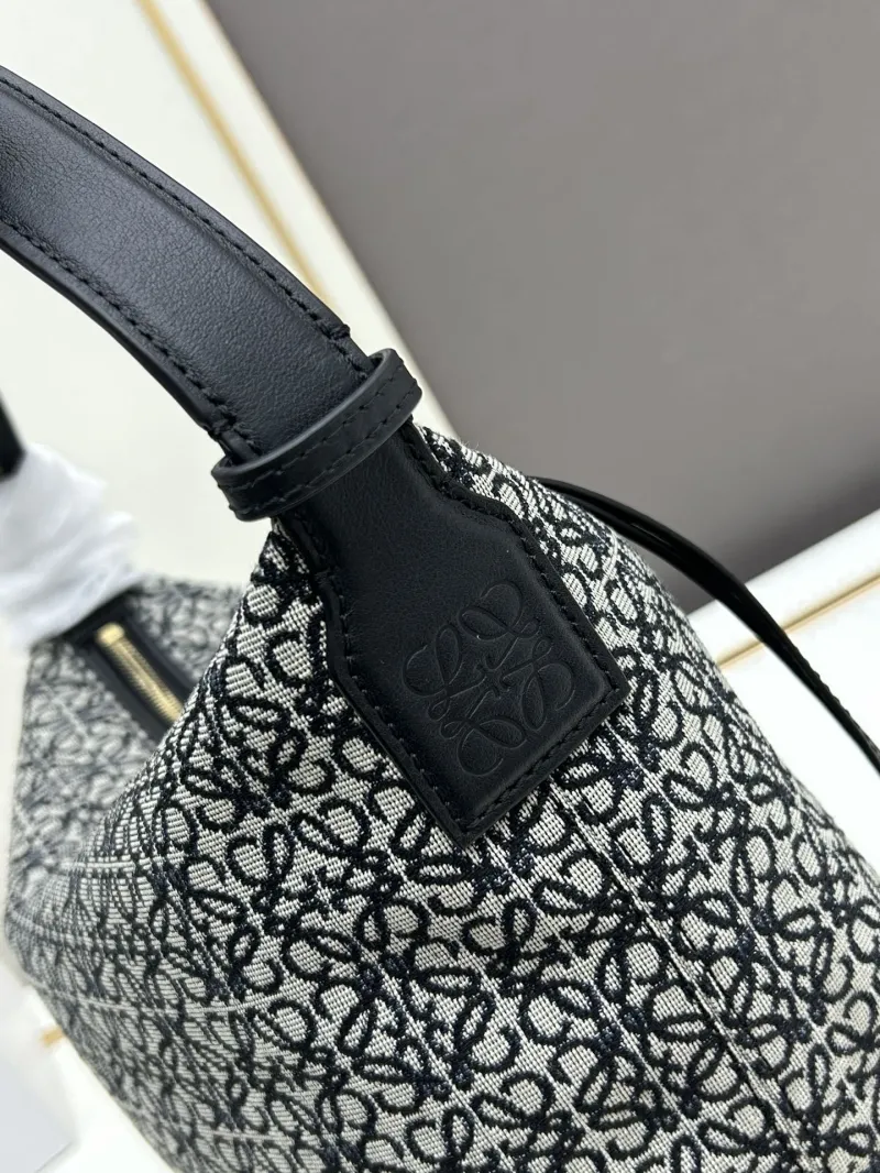 Loewe 652103 Black Monogram Hobo Bag - Image 5