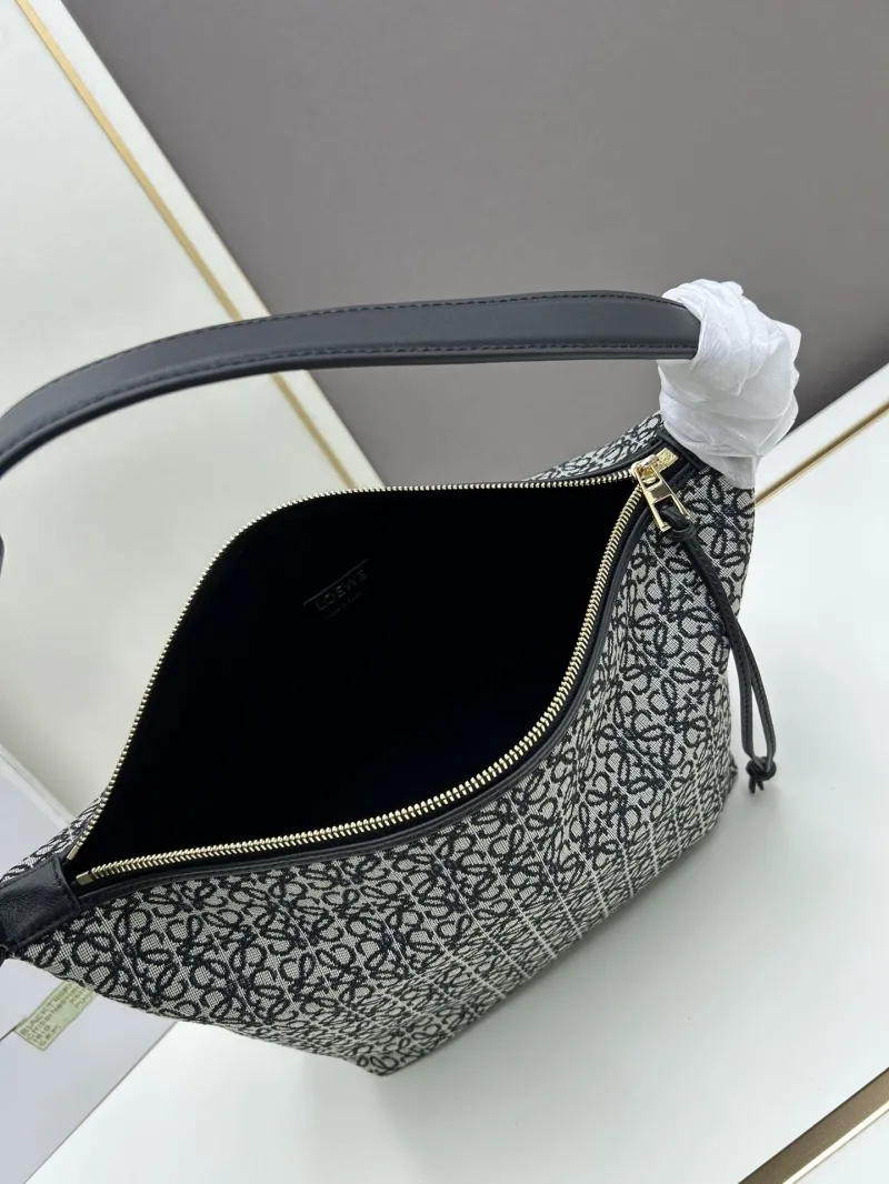 Loewe 652103 Black Monogram Hobo Bag - Image 7