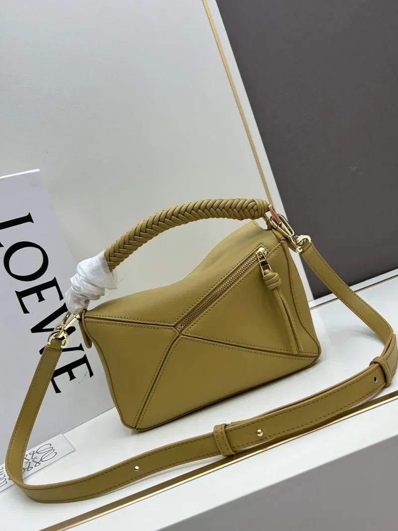 LOEWE Mustard Leather Puzzle Crossbody Bag - Image 3