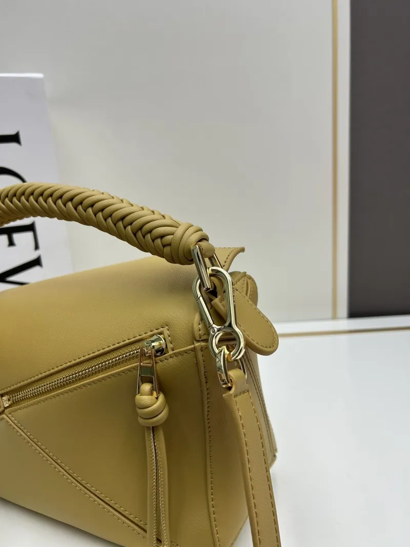 LOEWE Mustard Leather Puzzle Crossbody Bag - Image 6