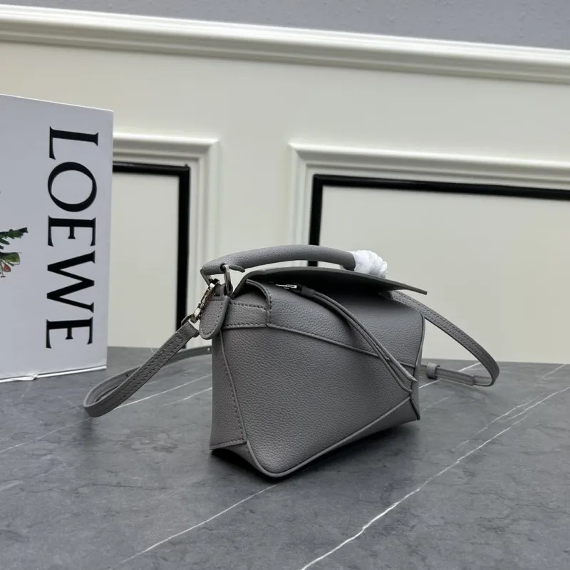 Alternative view of LOEWE Gray Handle Crossbody Leather Bag