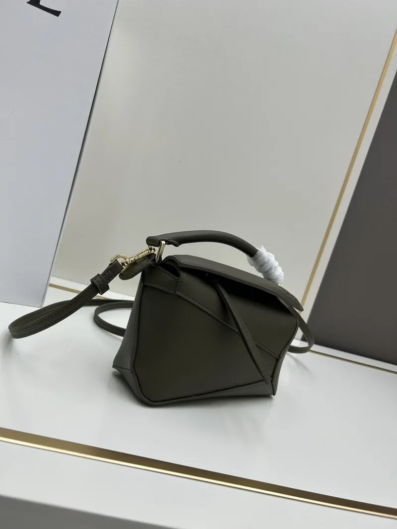 Alternative view of Loewe Mini Olive Green Top Handle Crossbody Handbag 925