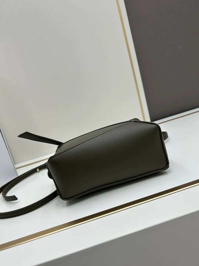 Loewe Mini Olive Green Top Handle Crossbody Handbag 925 - Image 5