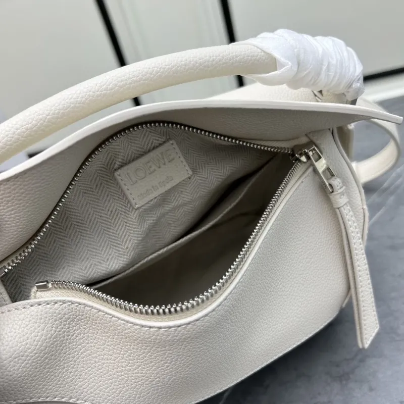 LOEWE Cream Leather Top Handle Crossbody Bag 062206 - Image 8