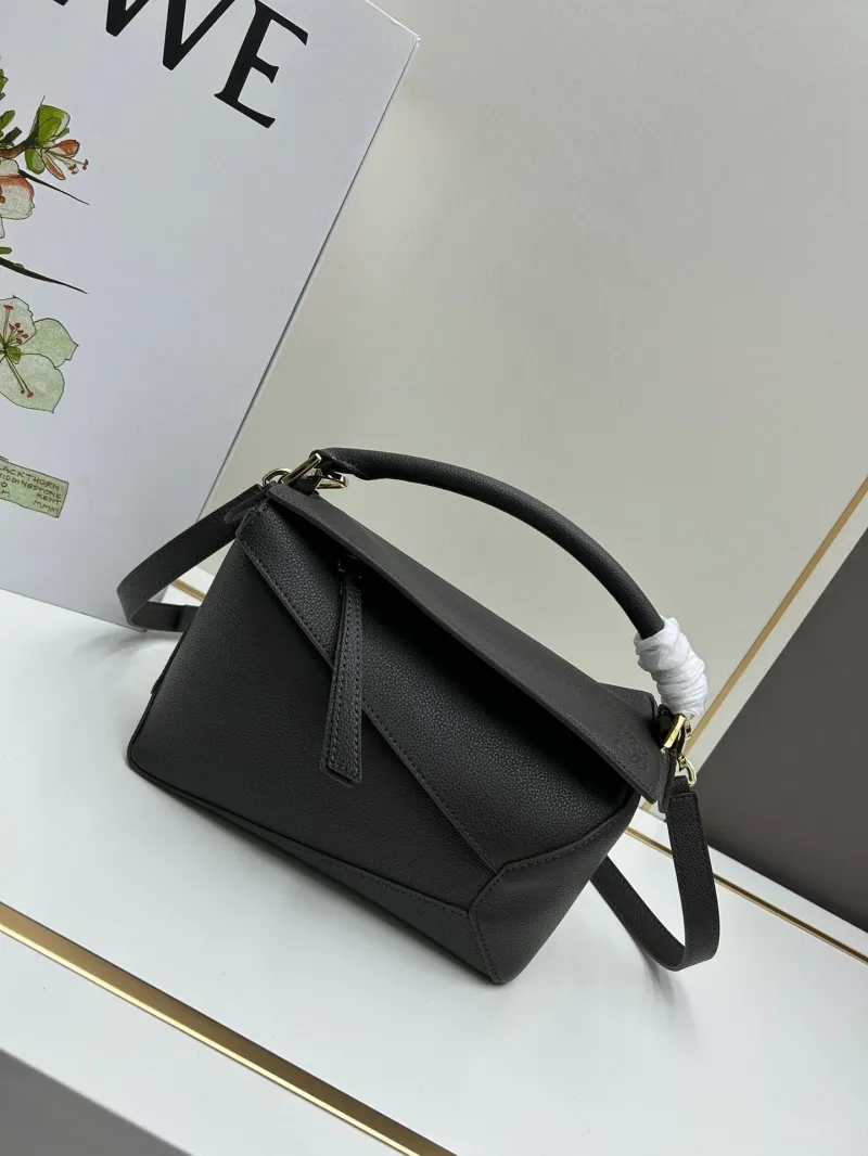 LOEWE 062206 Brown Leather Crossbody Handbag - Image 9