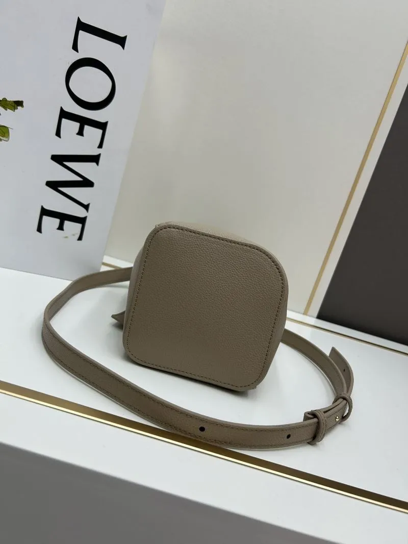 LOEWE S260408 Small Taupe Bucket Bag - Image 3